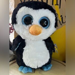 Ty Beanie Boos WADDLES Penguin 6" Plush Stuffed Animal Toy Glitter Eyes
